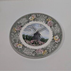 Adams Old English Staffordshire Ware Cape Cod Plate Windmill Decorative Plate